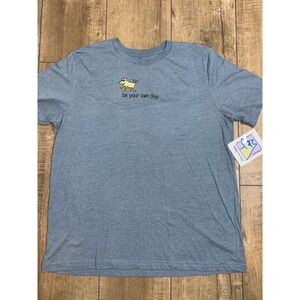 Teddy the Dog Be Your Own Dog Graphic T-Shirt Blue XXL